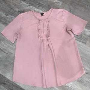 Ann Taylor Dress Shirt with Ruffle Detail